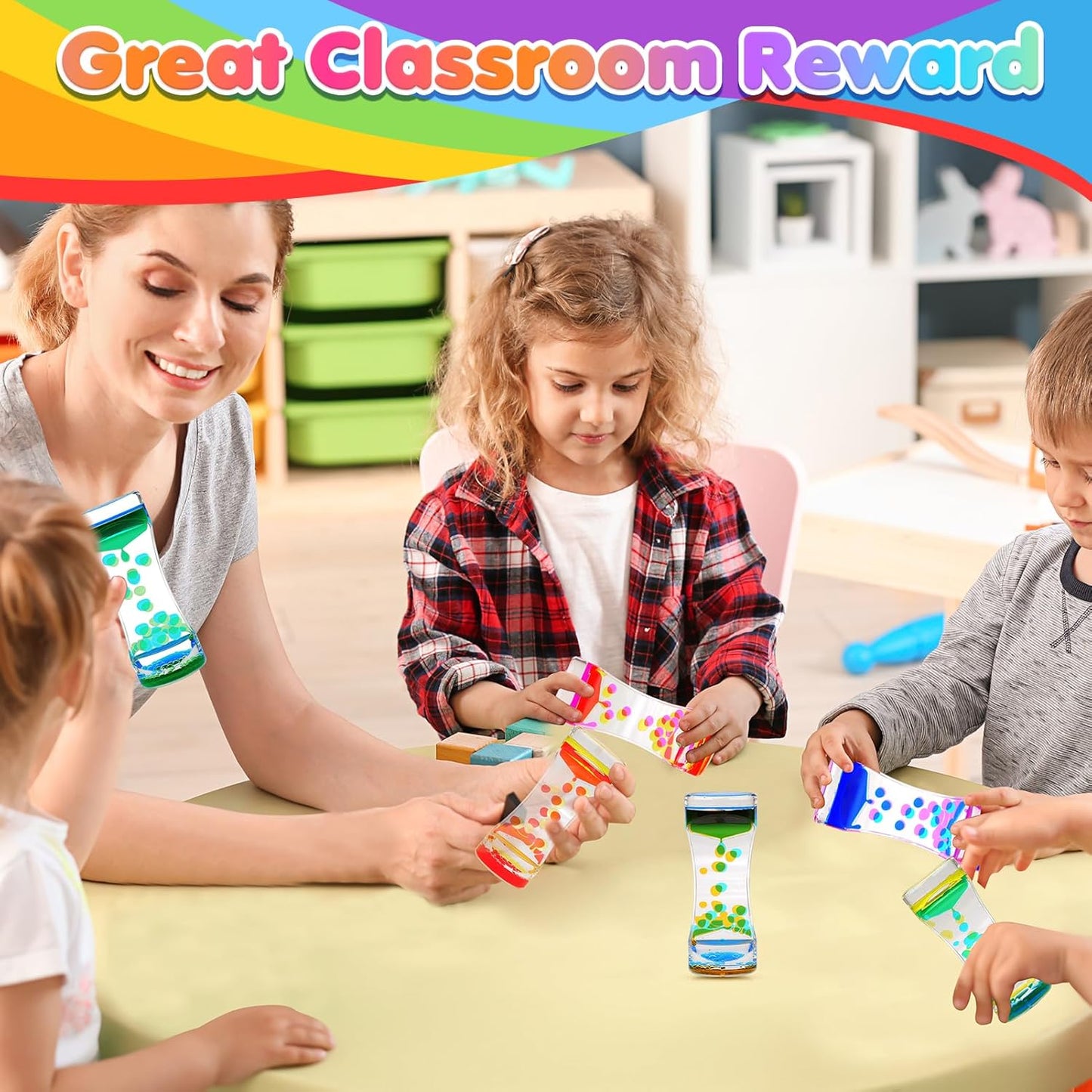 Liquid Motion Bubbler Sensory Toys - 6 Pack Liquid Timer Sensory Toys for Autistic Children, Liquid Motion Toys Or Motion Bubbler Sensory Timer for Playful Learning and Sensory Exploration