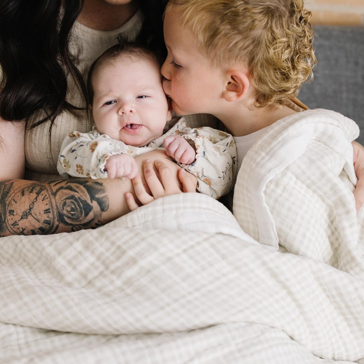 Little Unicorn Premium Quilted Throw | Super Soft, Multi-Layered Muslin XL Blanket| Great for Kids