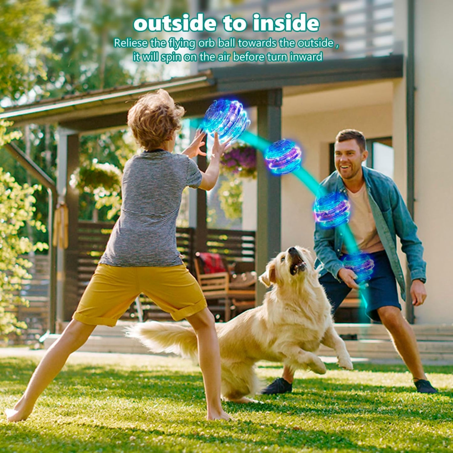 Flying Orb Ball 2024 Toys Soaring Hover Boomerang Galactic Fidget Cool Magic Hand Controlled Mini Drone Cosmic Globe Spinner Safe for 6 7 8 9 10+ Year Old Kids Outdoor Toys