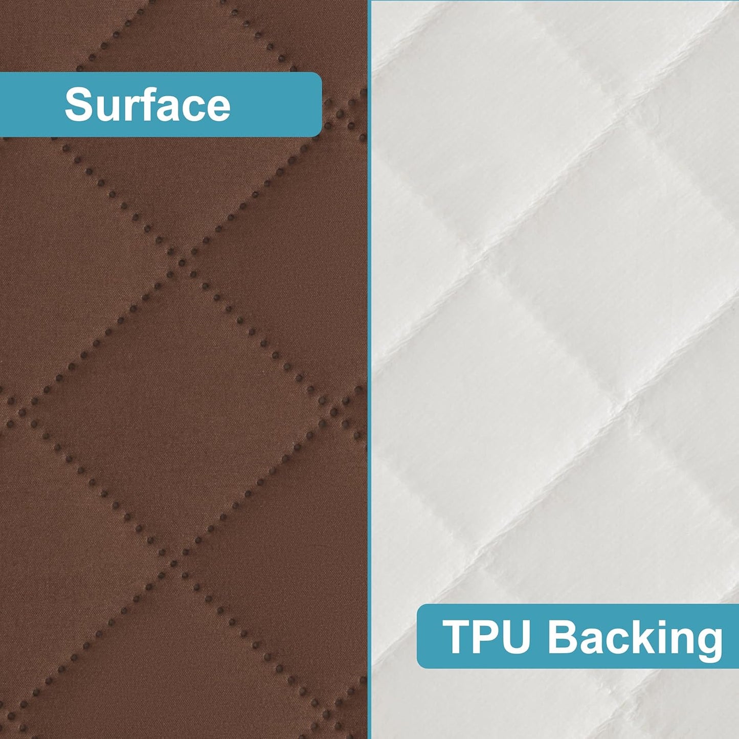 NTBAY 2 Pack Waterproof Mini Crib Mattress Protector, Quilted 24"x38" Fitted Mattress Cover