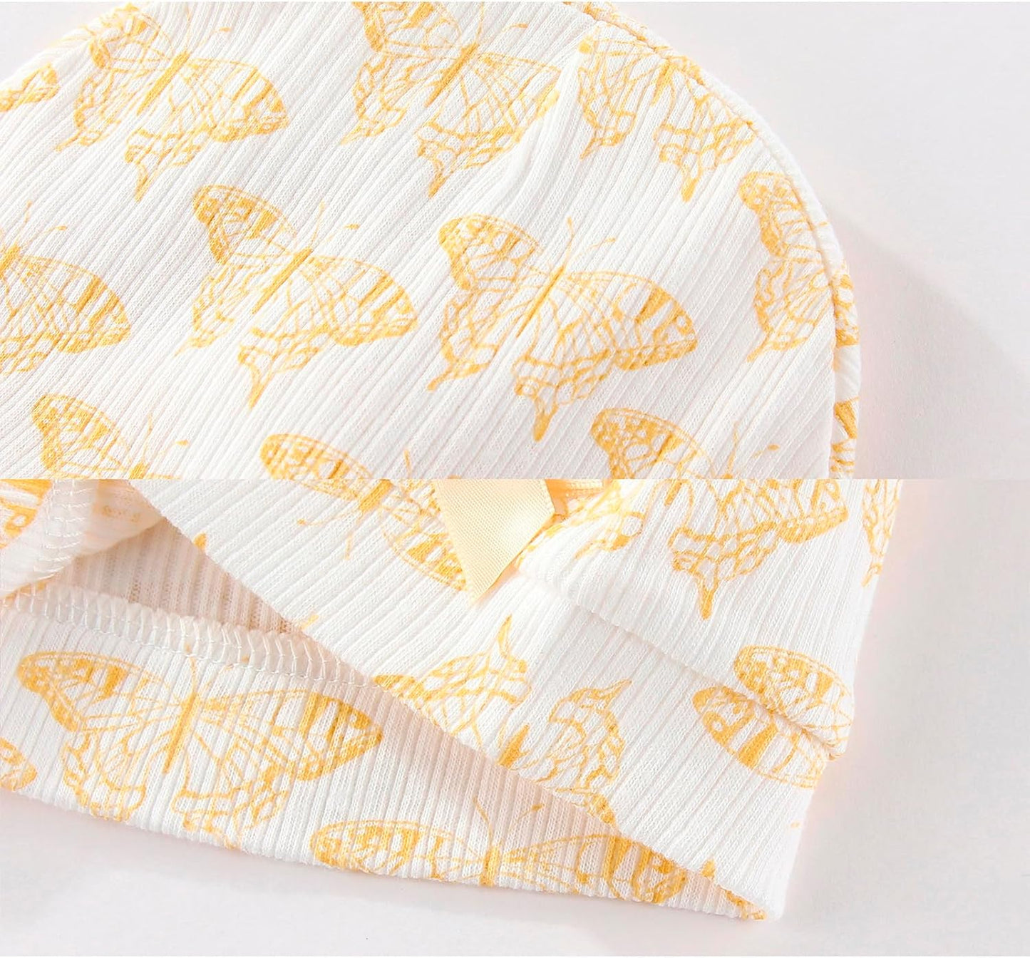 Baby Hat and Mittens Set Cotton Newborn Baby Hats Caps for Boys and Girls, 0-6 Months