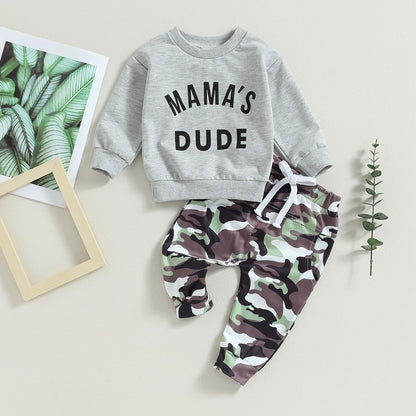 Baby Boy Clothes Fall 6 12 18 24 Months Football Long Sleeve Pullover Tops & Pant Sets Toddler Winter Outfits