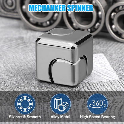 Silver Fidget Spinner for Kids, Fidget Toy, Cool Hand Spinner Gift Toys Autism Sensory Toy Goodie Bags Pinata Filler,Treasure Box Christmas Stocking Stuffers, Deacortaion for Desk Home Office