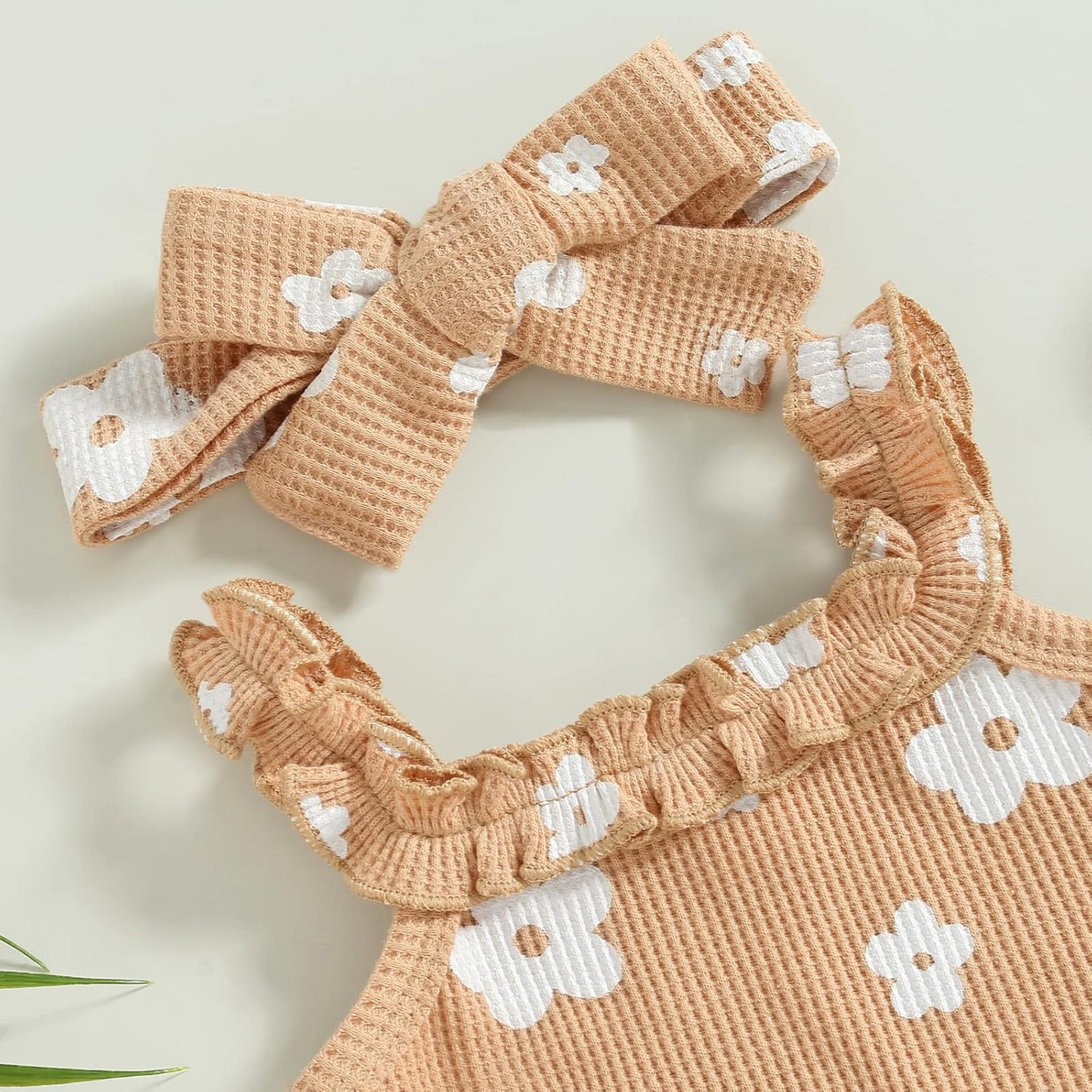 fhutpw Baby Girl Clothes Summer Cute Outfits 3 6 12 18 Months Spaghetti Strap Romper & Floarl Shorts Sets