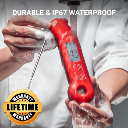 Professional Meat Thermometer Digital, Ultra-Fast 0.5 Sec Instant Read, NIST Certified ±0.5°F