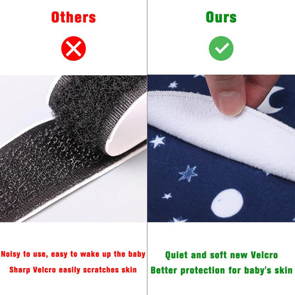 Newborn Sleep Sack Baby Swaddle,Swaddle me 6-12 Month,3-Way Adjustable Wearable Blanket,100% Rayon Cotton Swaddling Sleeping Bag，TOG 0.5 (Starry Sky, 6-12 Months)
