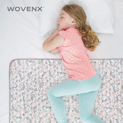 Organic Incontinence Pads for Kids & Toddlers - 5 Layer Waterproof Protectors for Overnight Bed