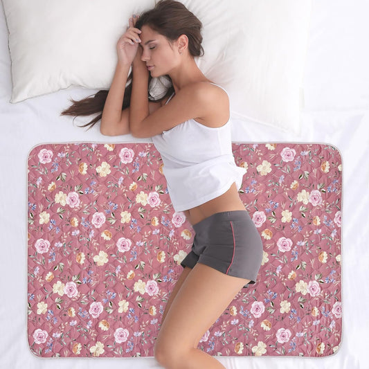 Organic Incontinence Pad for Period - Waterproof Protectors - Reusable Washable Pee Pad - Fits Twin