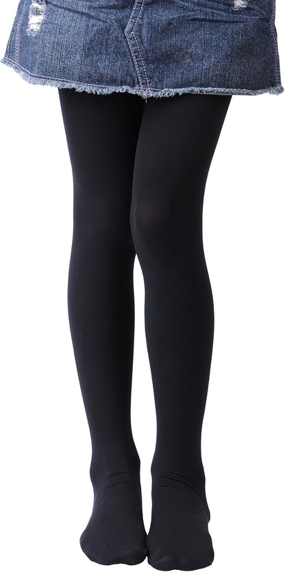 EVERSWE Girls Semi Opaque Footed Tights, Microfiber Tights