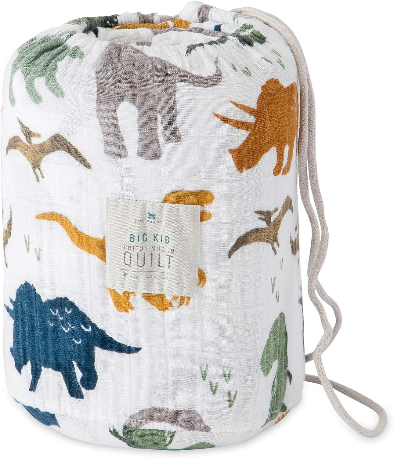 Little Unicorn Premium Quilted Throw | Super Soft, Multi-Layered Muslin XL Blanket| Great for Kids