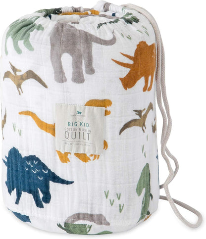 Little Unicorn Premium Quilted Throw | Super Soft, Multi-Layered Muslin XL Blanket| Great for Kids