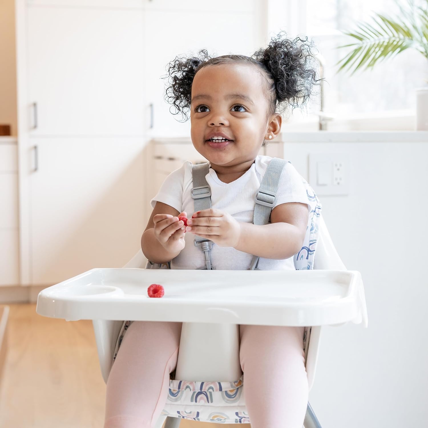 Regalo High Chair with Rainbow Seat Pad for Babies and Toddlers, Award Winning Brand, Removable