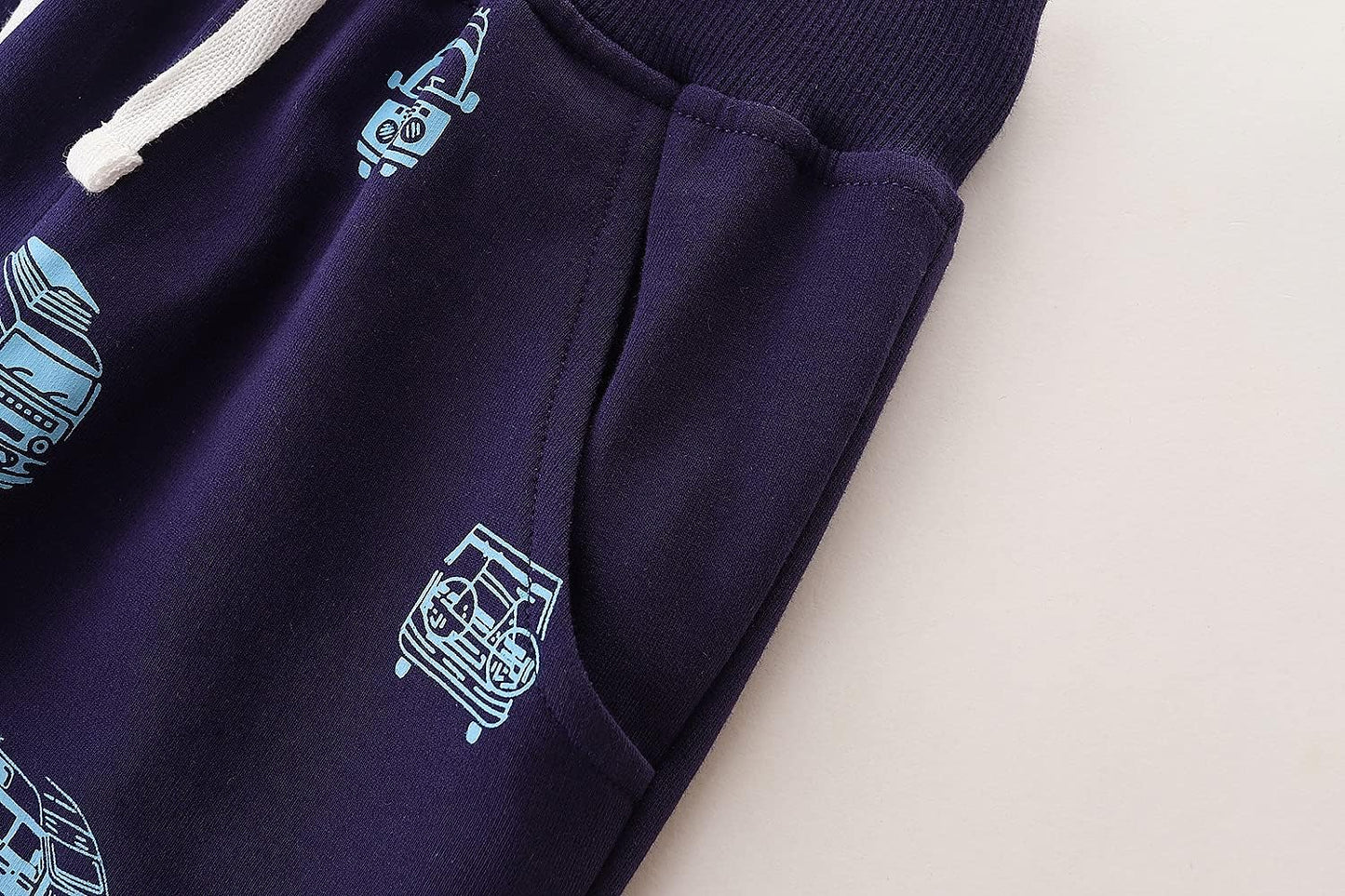 Bumeex Baby and Toddler Boys' 2-Pack Pull on French Terry Pants 1-7Y