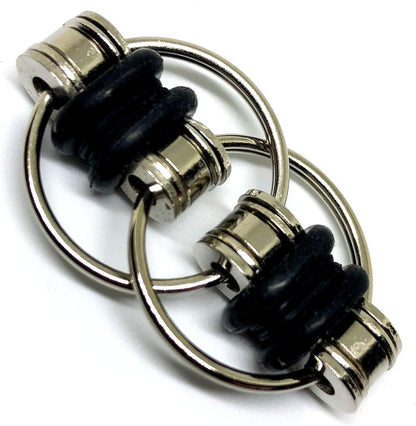 Fidget Toys Roller Chain - Stress Relief Perfect for ADHD, ADD, Anxiety in Classroom, Office, School, Work for Students, Teens, Adults Stocking Stuffers Gifts (3 Piece) (Black)