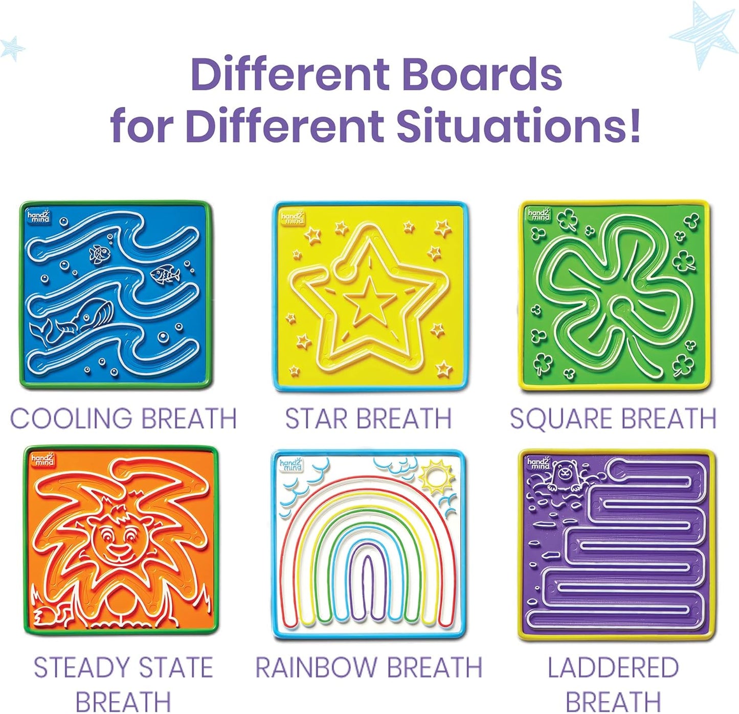 hand2mind Mindful Maze Boards, Tactile Sensory Toys for Toddlers, Anxiety Relief Items, Calm Down Corner Supplies, Emotional Regulation Tools for Kids, Play Therapy Toys, Mindfulness Gifts