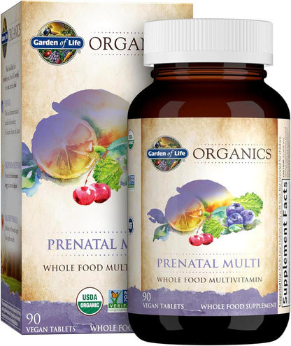 Garden of Life Prenatal Vitamins Organics Prenatal Multi - 90 Tablets, Vegan Whole Food