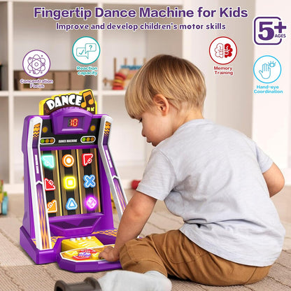 Finger Dance Machine Toys for Ages 5-7, Mini Arcade Machine Button Game with 2 Game Modes, Recognize Color and Shape Challenge Memory Game, Arcade Machine Games Desk Toys for Home Party Birthday Gifts