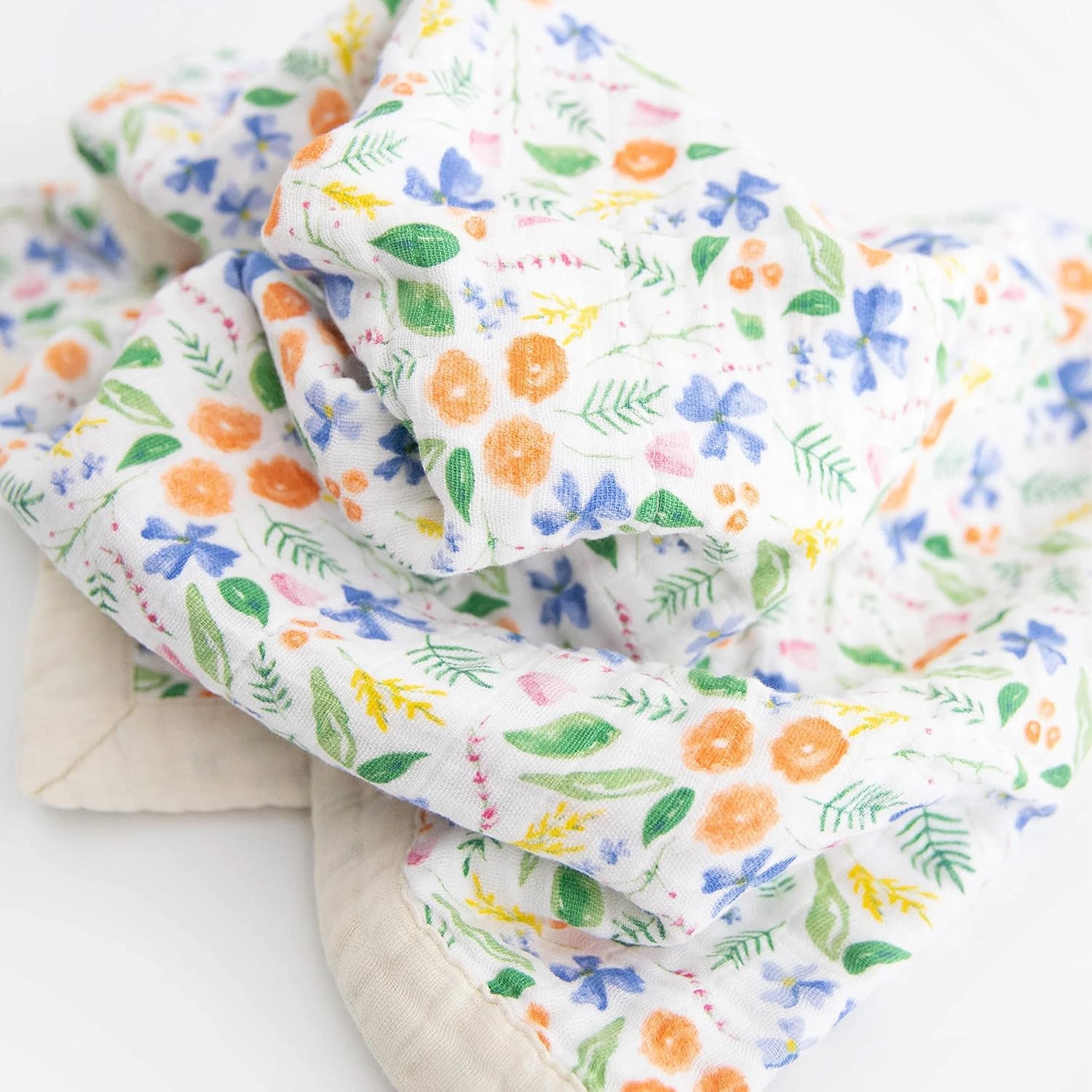 Little Unicorn Newborn Receiving Quilt | Ultra- Soft, Multi-Layered Muslin Fabric | Gift for