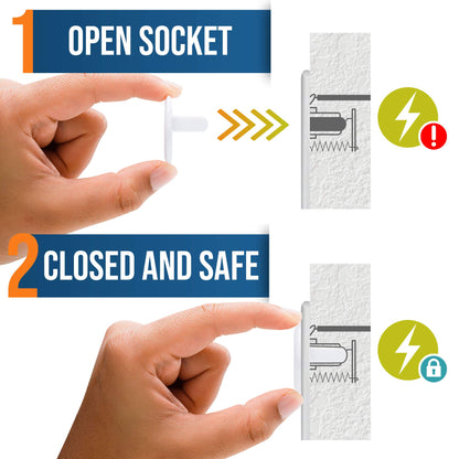 Clear Outlet Covers (50 Pack) Value Pack – Baby Safety Outlet Plug Covers – Durable & Steady