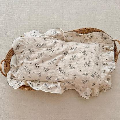 BuLuTu Cute Floral Toddler Pillowcase Cotton Muslin Kids Pillow Case with Enveloped Closure Soft Breathable Standard Size Pillowcase for Sleeping, 1 Piece, Hyacinth Pattern, 20"x26"