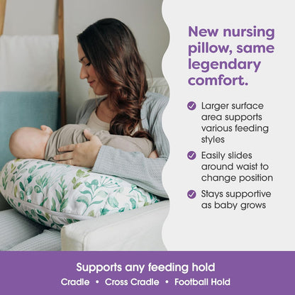 Boppy Nursing Pillow - Ergonomic Bottle & Breastfeeding Pillow with High, Firm, Large Area