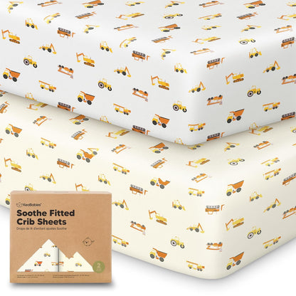 KeaBabies 2-Pack Organic Crib Sheets for Boys, Girls - 52x28 Fitted Crib Mattress Sheet Neutral