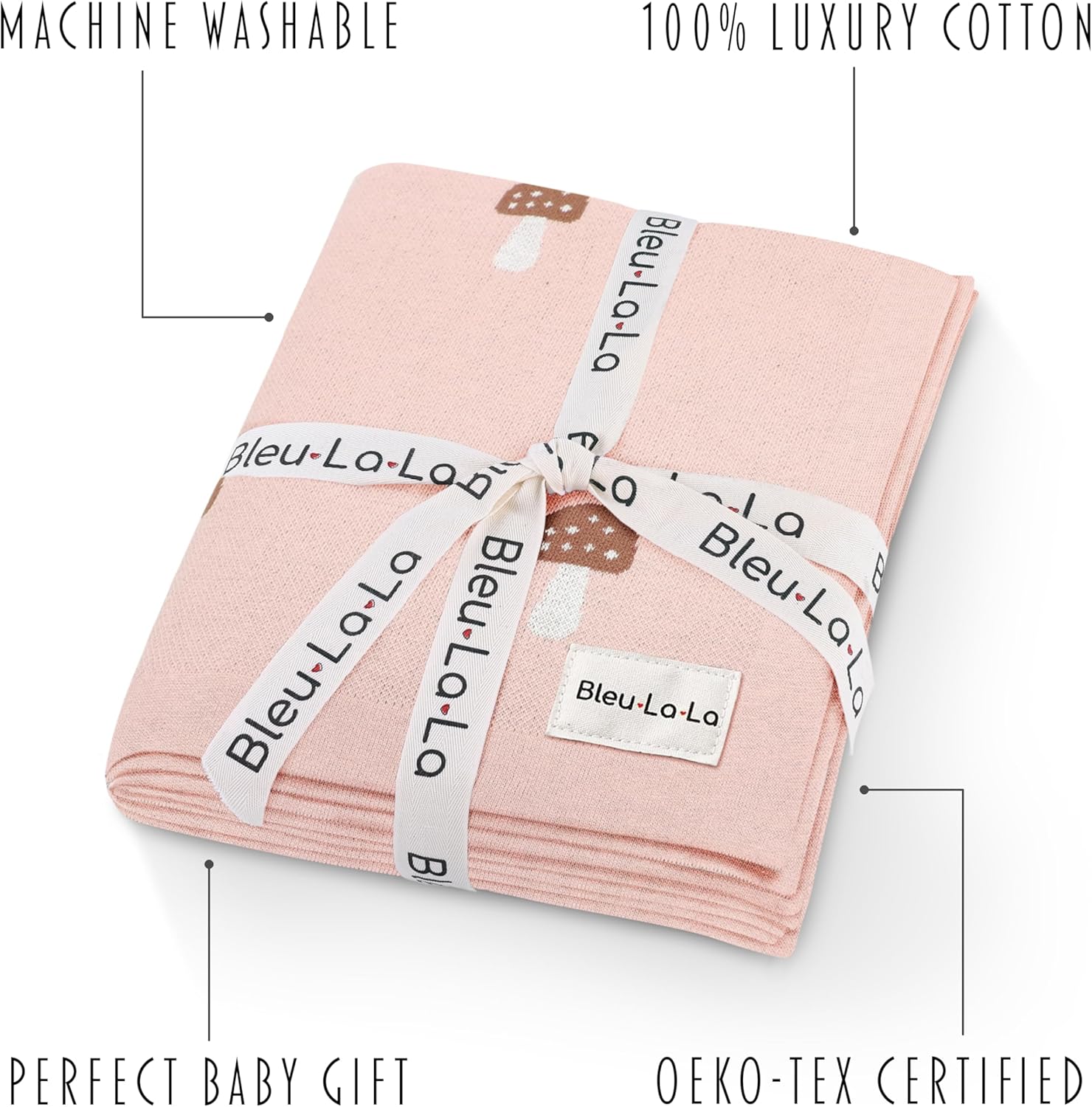 Swaddle Blanket for Girls 100% Cotton Buttery Soft Cozy Receiving Swaddle Crib Stroller Blanket for