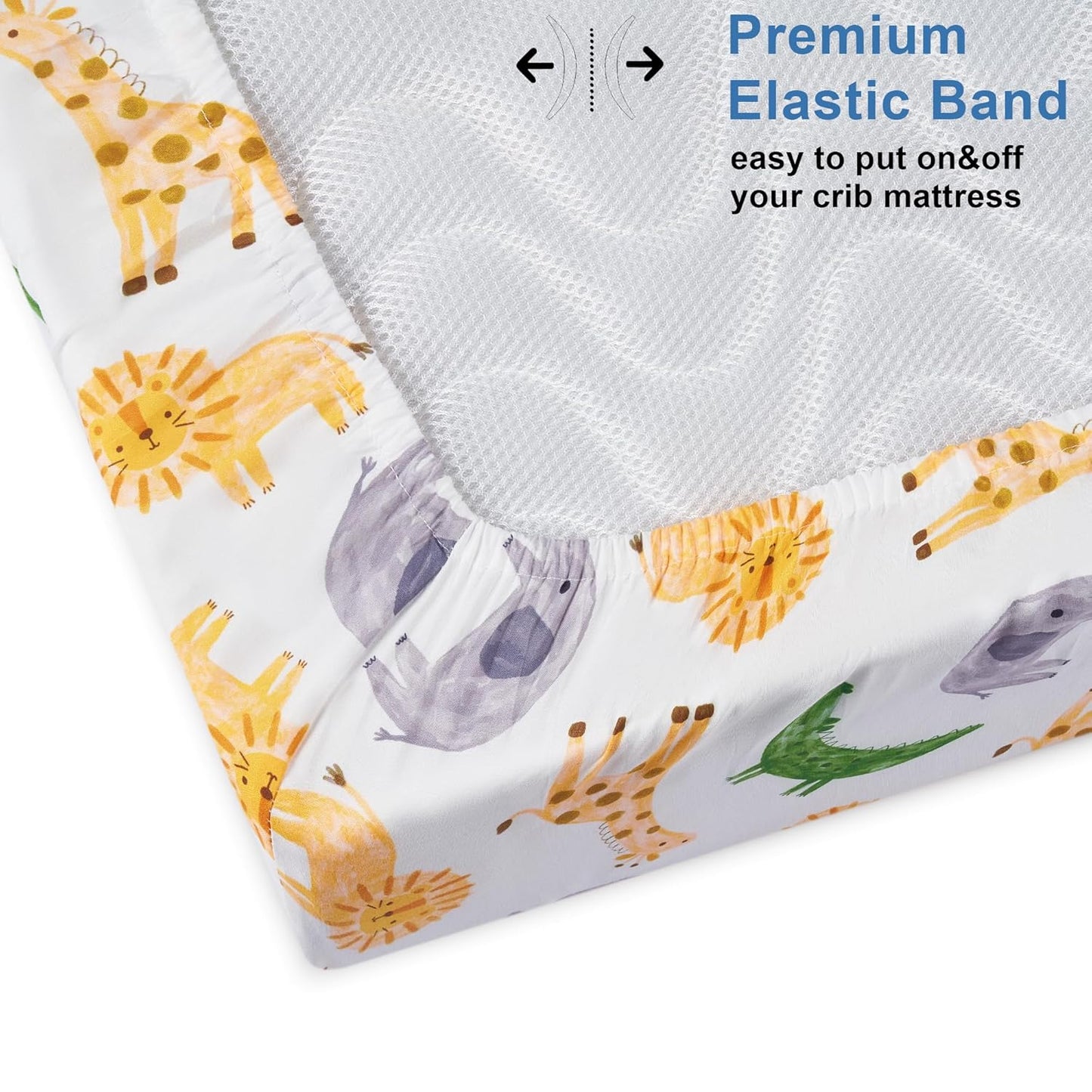 TILLYOU Baby Crib Sheets for Boys Girls, Super Soft Toddler Bed Sheets, 2 Pack Sheets for Standard