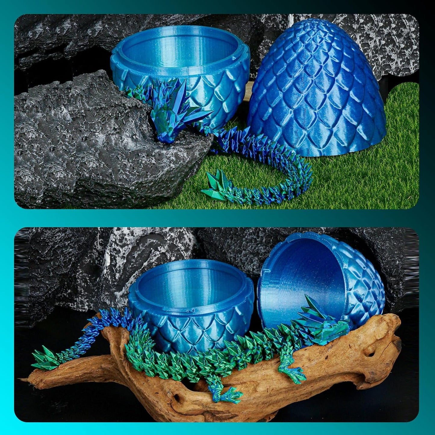 Dragon Eggs with Dragon Inside, 3D Printed Surprise Funny Gifts for Kids, Boys, Girls, Articulated Dragon Fidget Toys for Adults, Executive Desk Toys Office Room Décor