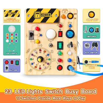 Grarain Busy Board for Toddlers - Montessori Educational Toy for 1-3 Year Old Boys & Girls |