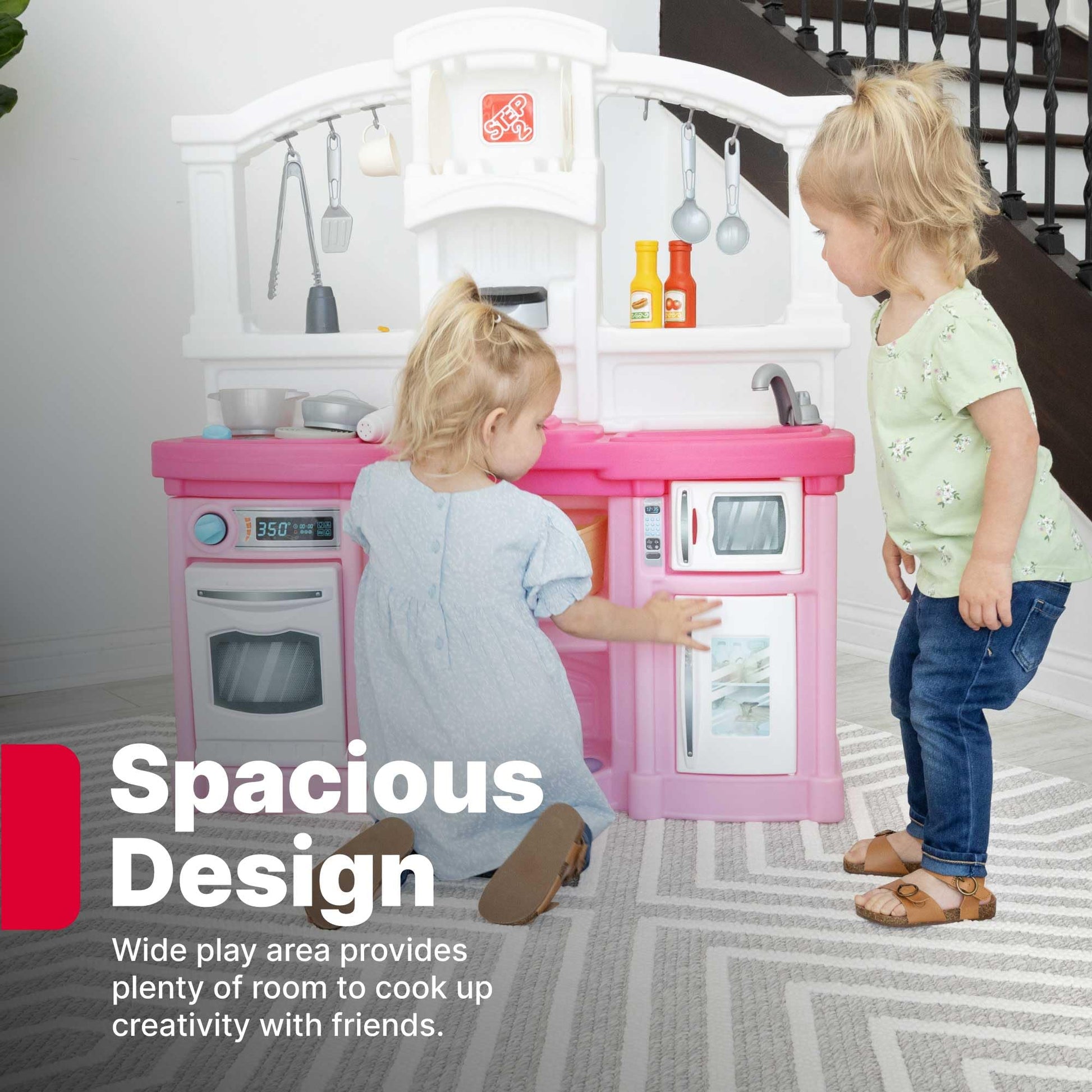 Step2 Fun with Friends Kids Kitchen Playset, Indoor/Outdoor Kitchenette, Interactive Play with