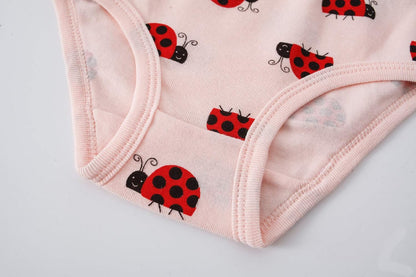 Cadidi Dinos Little Girls' Soft Cotton Underwear Kids Cool Breathable Comfort Panty Briefs Toddler Undies(Pack of 6)