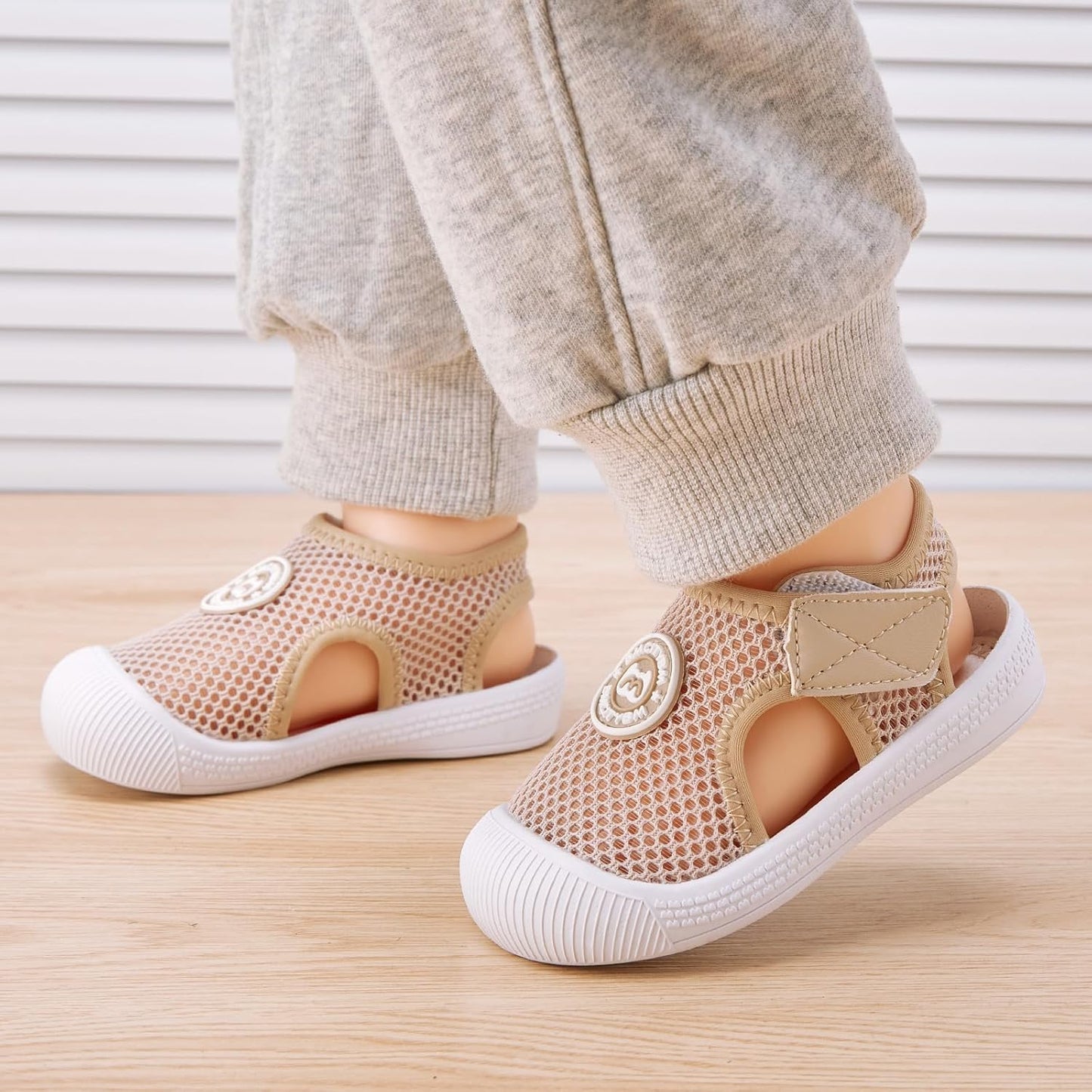 BMCiTYBM Baby Boy Girl Closed Toe Summer Sandals Lightweight Shoes Infant Non-Slip First Walking Sneakers 6 9 12 18 24 Months