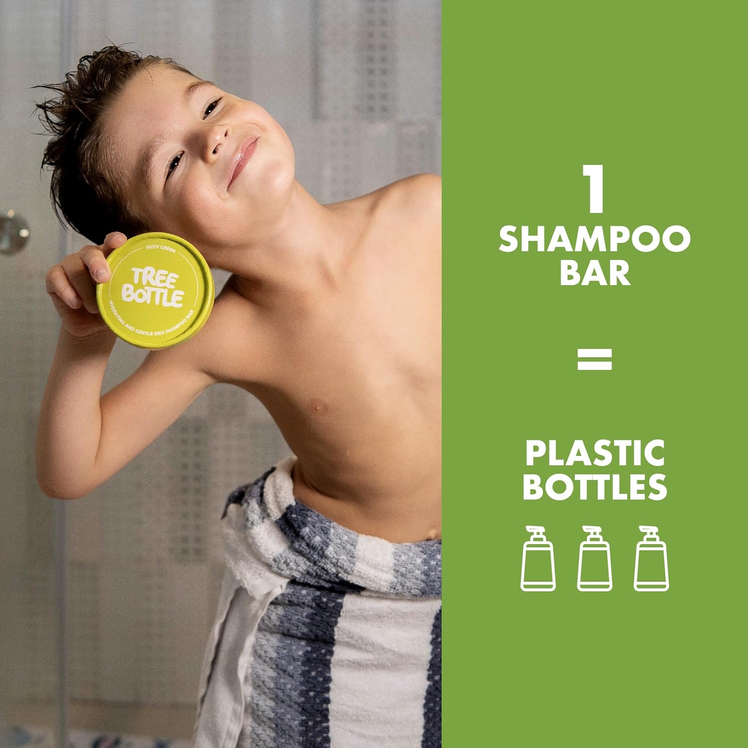 Tree Bottle Hydrolyzed Oat Protein + Aloe Vera Shampoo Bar for Kids – Gentle & Nourishing for