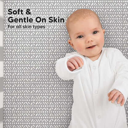 KeaBabies 2-Pack Baby Crib Sheets for Boys, Girls - 52x28 Viscose Derived from Bamboo Toddler Bed
