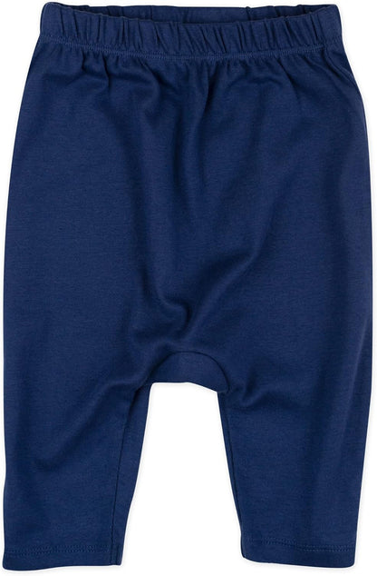 HonestBaby Multipack Harem Pants Roomy Fit Pull on Bottoms 100% Organic Cotton for Infant Baby Boys, Girls, Unisex