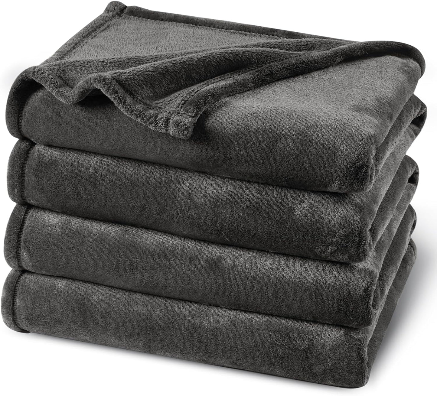 PHF Ultra Soft Fleece Blanket Queen Size, No Shed No Pilling Luxury Plush Cozy 300GSM Lightweight