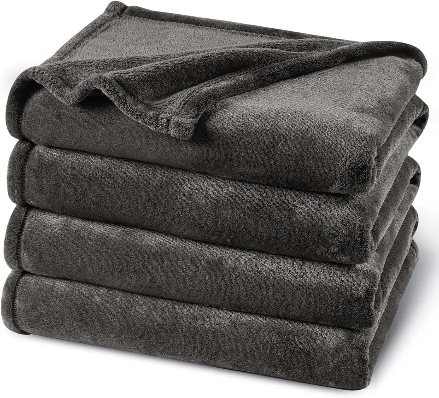 PHF Ultra Soft Fleece Blanket Queen Size, No Shed No Pilling Luxury Plush Cozy 300GSM Lightweight