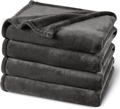 PHF Ultra Soft Fleece Blanket Queen Size, No Shed No Pilling Luxury Plush Cozy 300GSM Lightweight