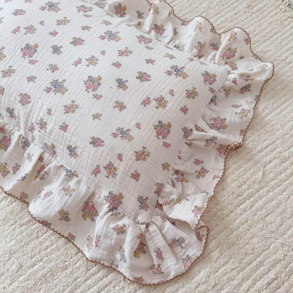 BuLuTu Tuberose Floral Themed Pillow Covers Standard Size for Kids Toddler/Twin Bed, Soft Breathable Children Pillowcases for Daycare & Travel, Enveloped, 20"x26", Machine Washable