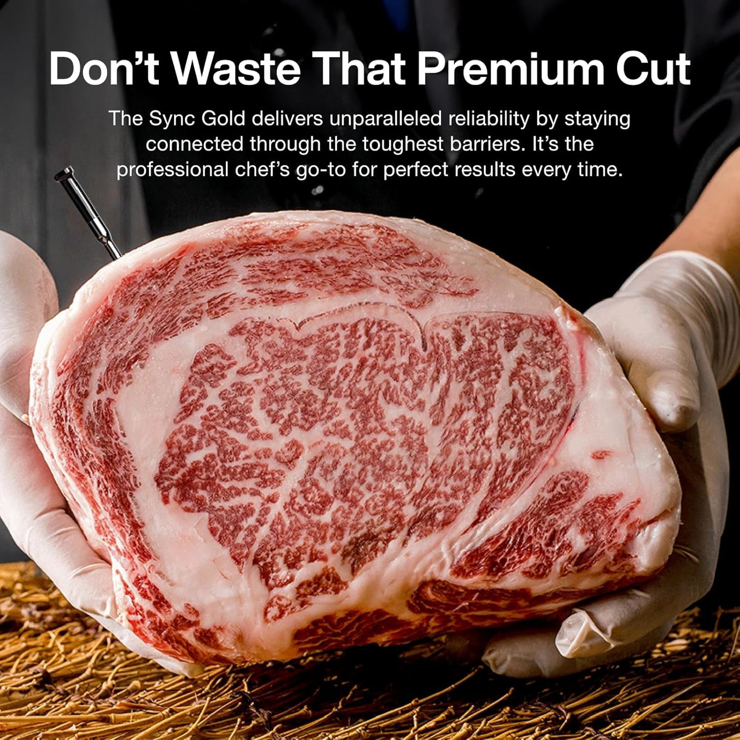 Sync Gold Wireless WiFi Meat Thermometer | 2 Slim Probes | 10x Stronger Signal Than Bluetooth |