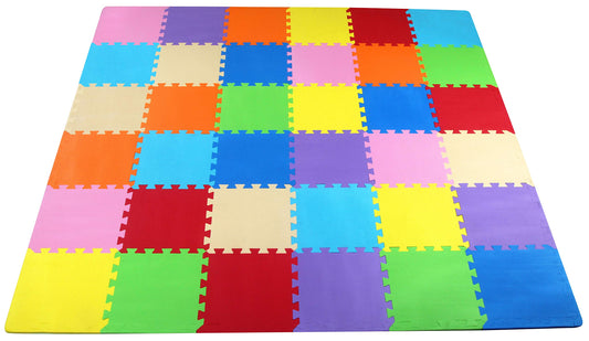 BalanceFrom Baby Play Mat, Soft Foam Floor Tiles for Kids, Cover 36 SQ SF