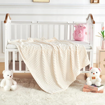 Soft Fleece Baby Blanket Ultra Cozy Baby Blankets for Boys Girls Warm and Lightweight Infant