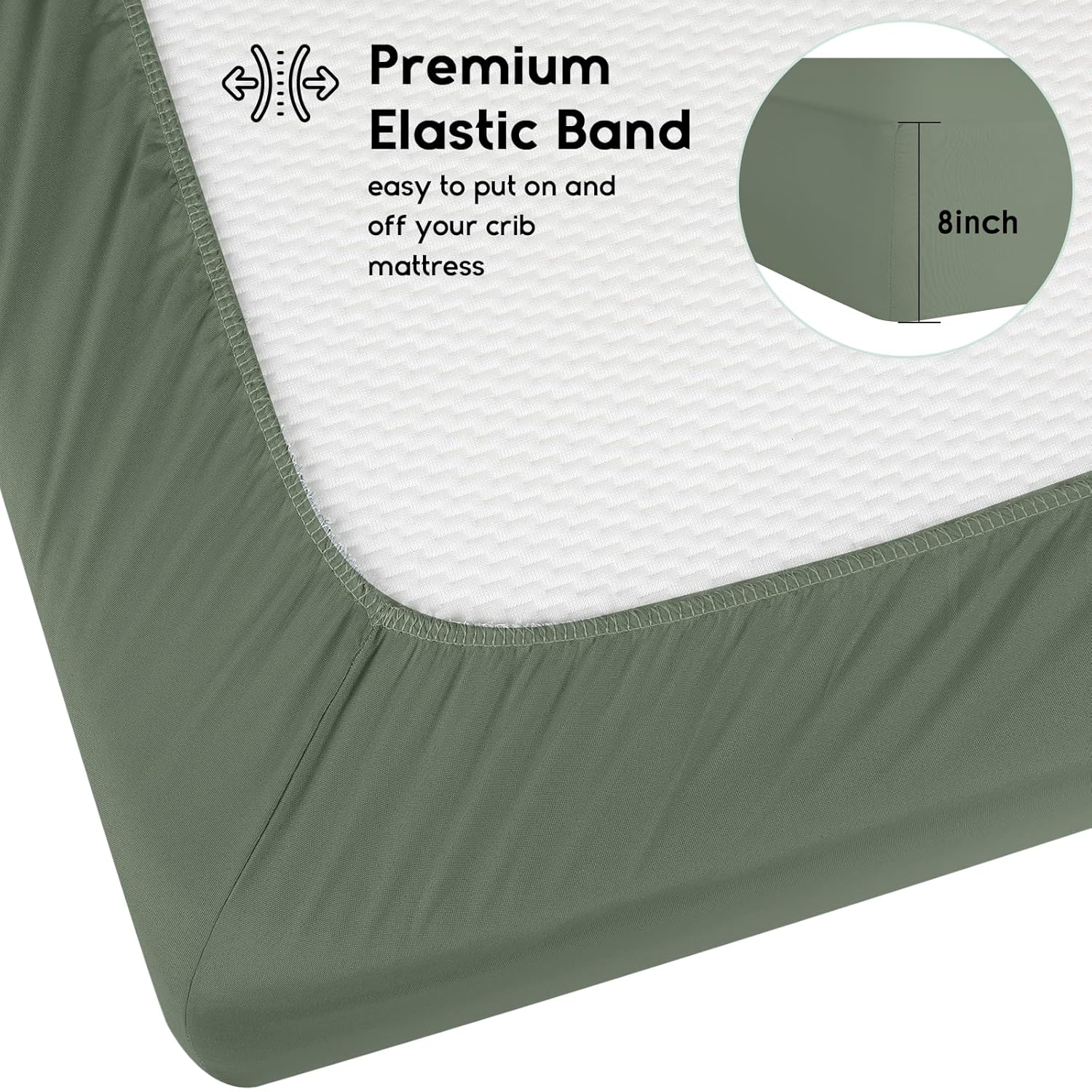 Yoofoss Baby Crib Sheets for Boys Girls, Fitted Crib Sheet 2 Pack for Standard Crib and Toddler