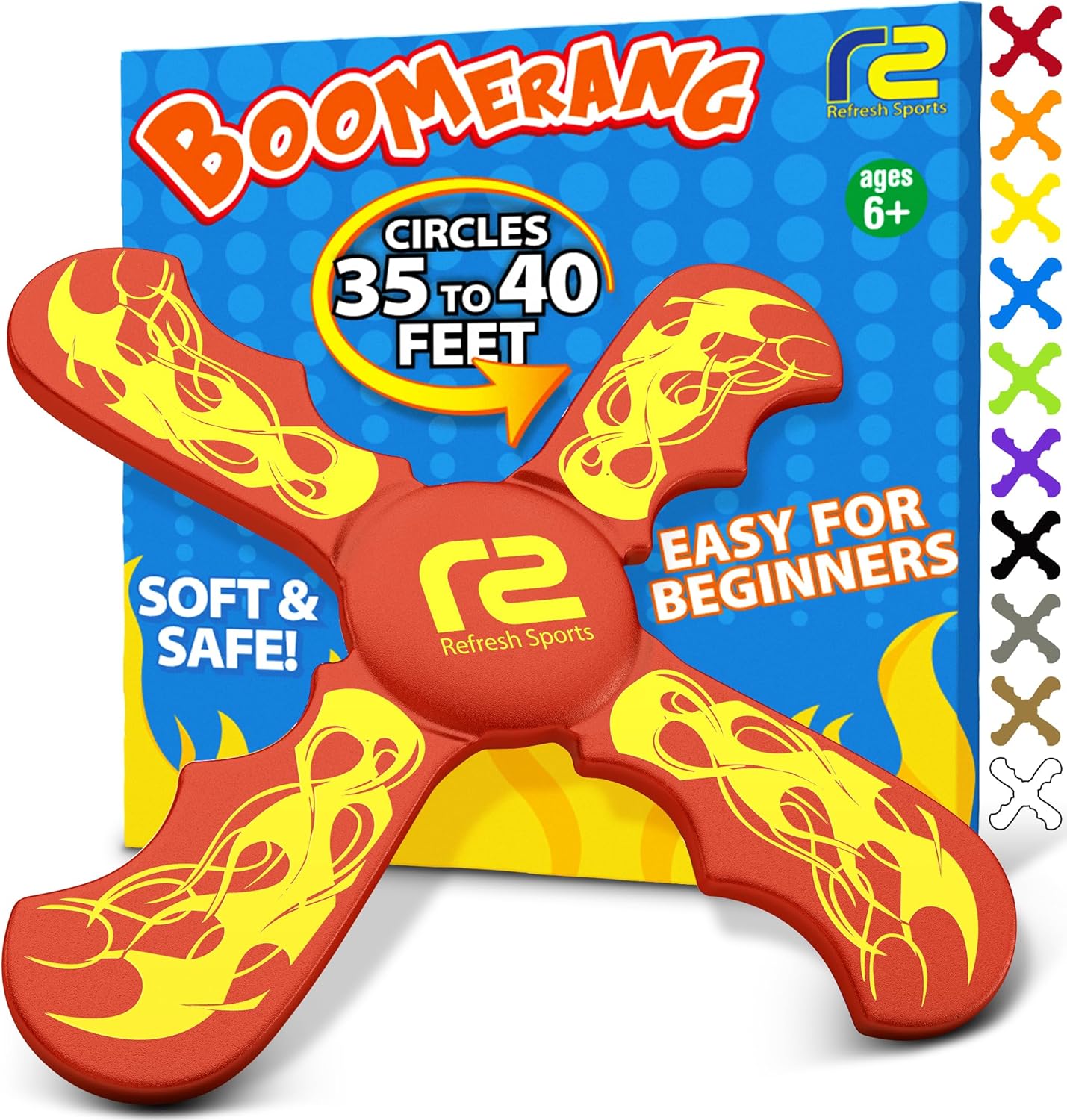 Boomerang for Kids - It Really Does Fly Back - Fun & Easy to Use Toy Gifts for Boys & Girls - Soft Foam Design Allows for Safe Play Perfect Beginner Toy Gift Idea & Kids Boy Birthday Party Activity