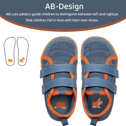 WateLves Toddler Little Kids Wide Barefoot Shoes The First Walking Shoes Girls Boys Breathable Zero Drop Minimalist Sneakers with Wide Toe Box Natural to Grow