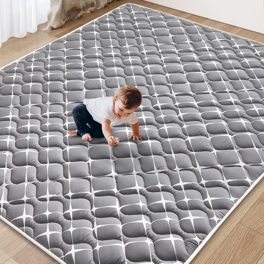 Vibe bear Baby Play Mat 71" X 59", Premium Thicker Foam One-Piece Crawling Mat, Extra Large Anti- Slip Crawling Mat Activity Playmats for Babies,Toddlers, Infants, Play & Tummy Time