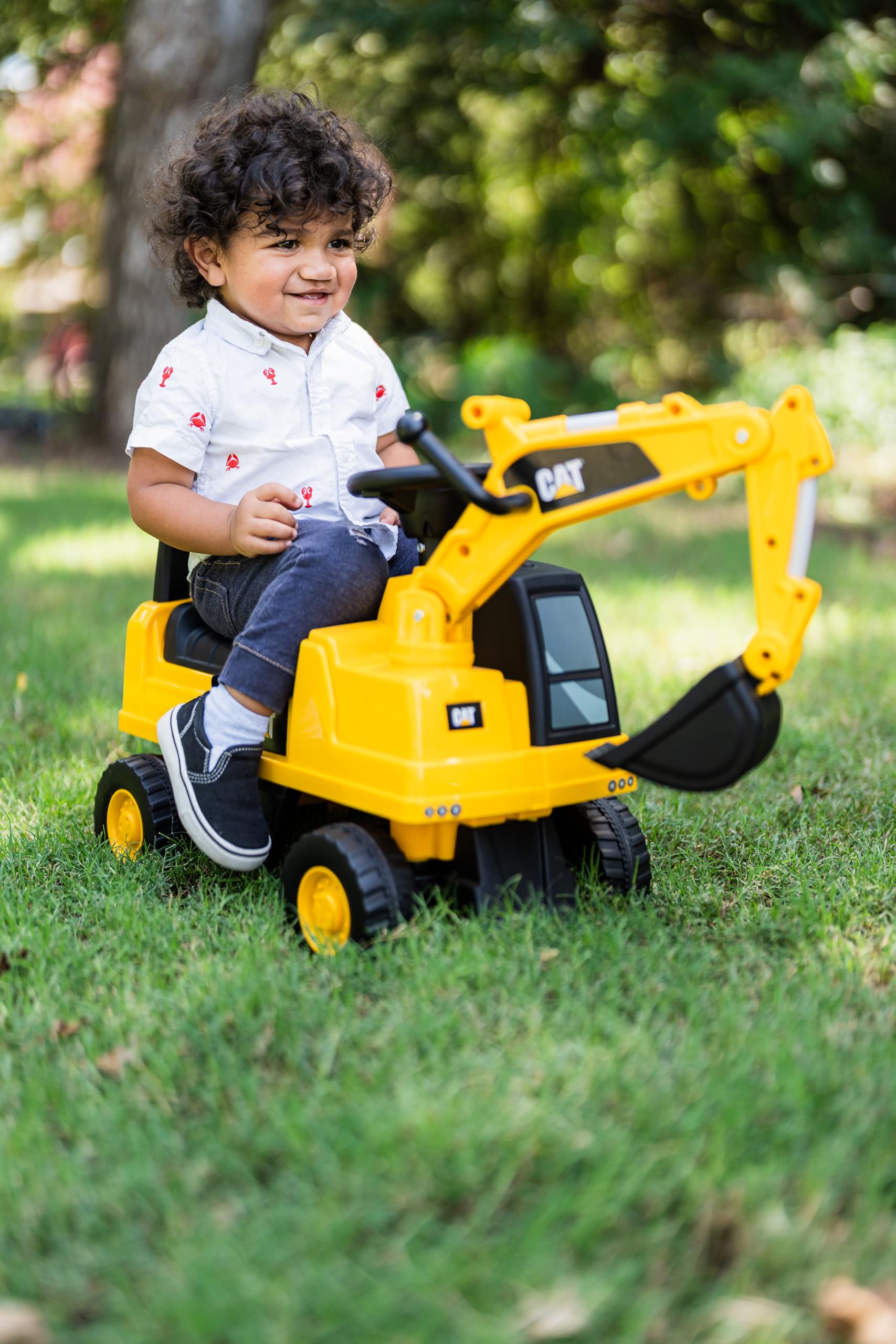 Best Ride On Cars CAT Excavator Push Car – Licensed Caterpillar Ride-On Digger Toy for Kids with