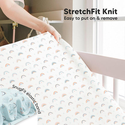 KeaBabies 2-Pack Baby Crib Sheets for Boys, Girls - 52x28 Viscose Derived from Bamboo Toddler Bed