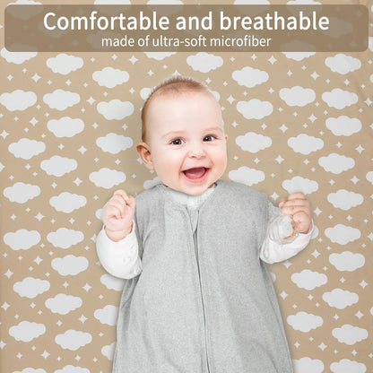 Pack and Play Sheets Fitted, 2 Pack Pack n Play Sheets for Graco Pack n Play Mattress, Unisex